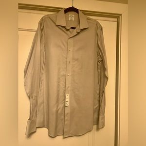 NWT Brooks Brothers Mens Gray Dress Shirt - Size 16 - 6/7